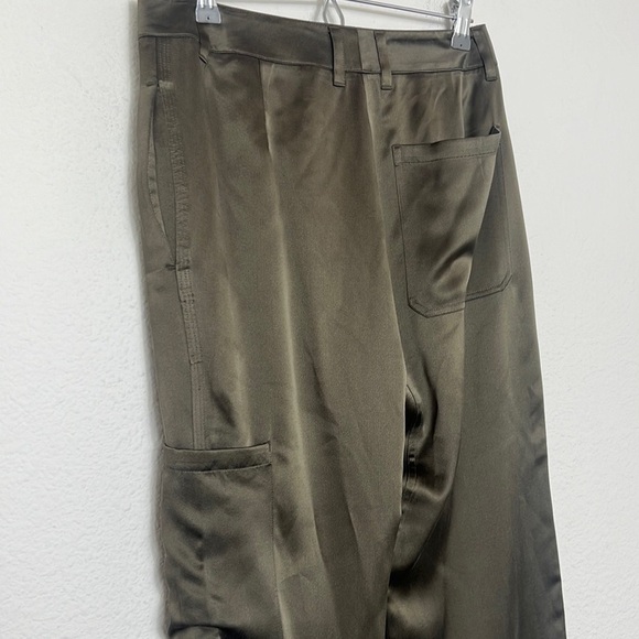 Theory Green Silk Trousers - Picture 6 of 9
